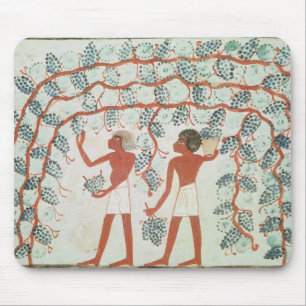 Picking grapes, from the Tomb of Nakht Mouse Mat