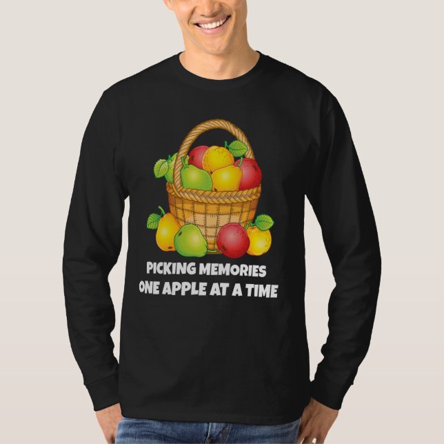 Picking Memories Nostalgic Apple Picking Fall Love T-Shirt (Front)