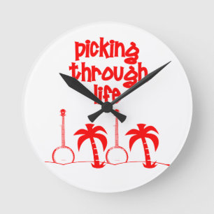 Picking Through LIfe Round Clock