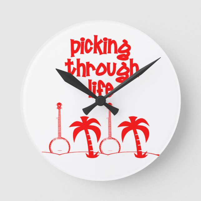Picking Through LIfe Round Clock (Front)