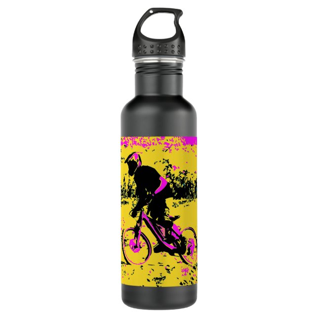 Picking up Speed - Mountain Biker  710 Ml Water Bottle (Front)