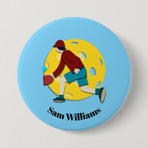 Pickle Ball 7.5 Cm Round Badge
