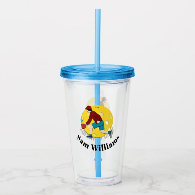 Pickle ball acrylic tumbler (Front)