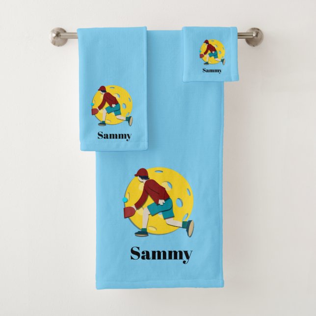 Pickle Ball Bath Towel Set (Insitu)