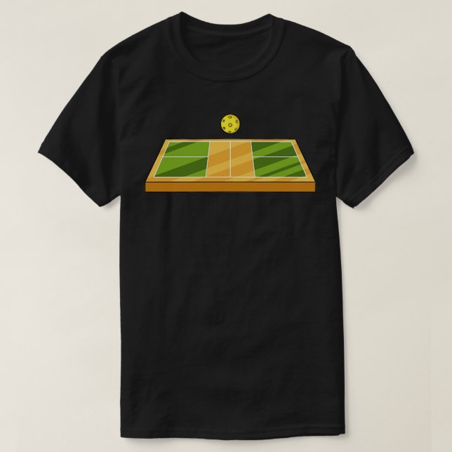 Pickle Ball Court and Ball T-Shirt (Design Front)