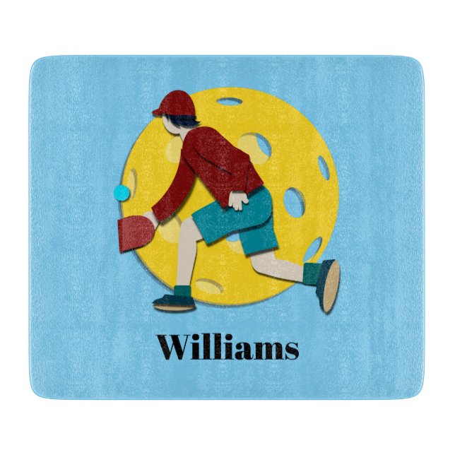 Pickle Ball Cutting Board (Front)