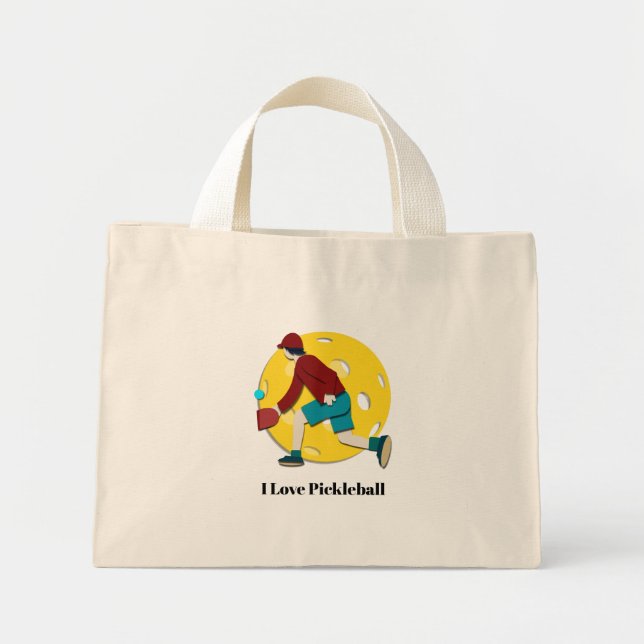 Pickle Ball Mini Tote Bag (Front)