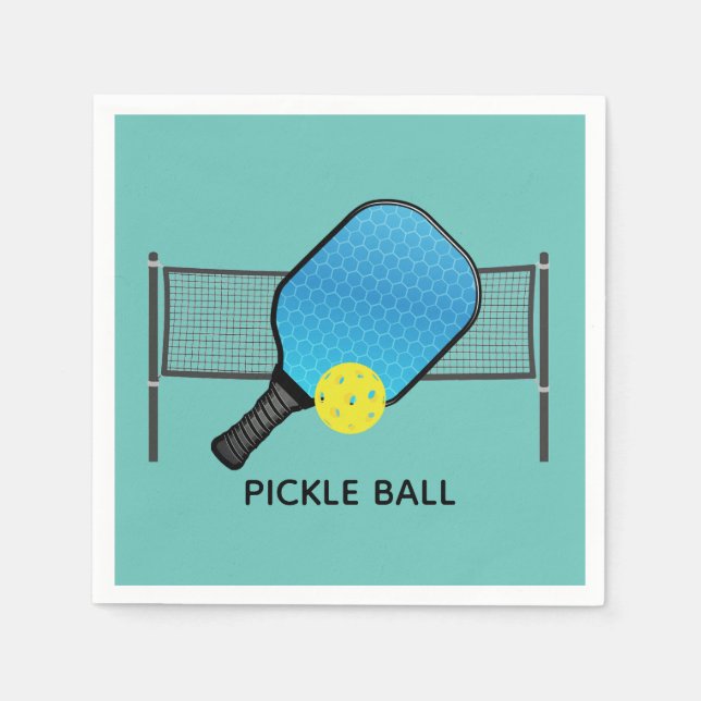 Pickle Ball Pickle Ball Design Paper Napkins (Front)