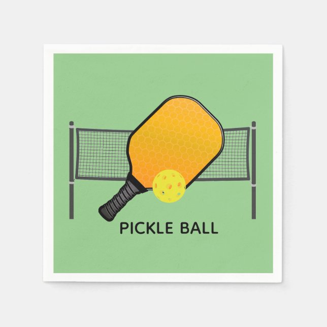 Pickle Ball Pickleball Design  Paper Napkins (Front)