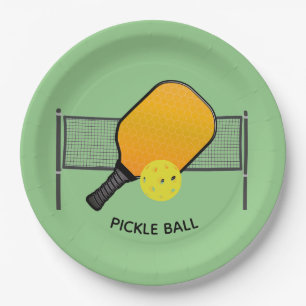 Pickle Ball Pickleball Design Paper Plates