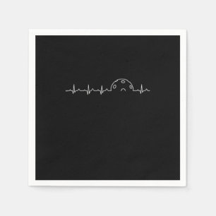 Pickle Ball Player Heartbeat Dink Pickleball Sport Napkin