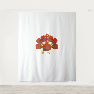 Pickle Ball Player Thanksgiving Paddleball Turkey Tapestry