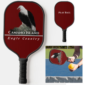 Pickle Ball Racket, Eagle, Personalize City Text Pickleball Paddle