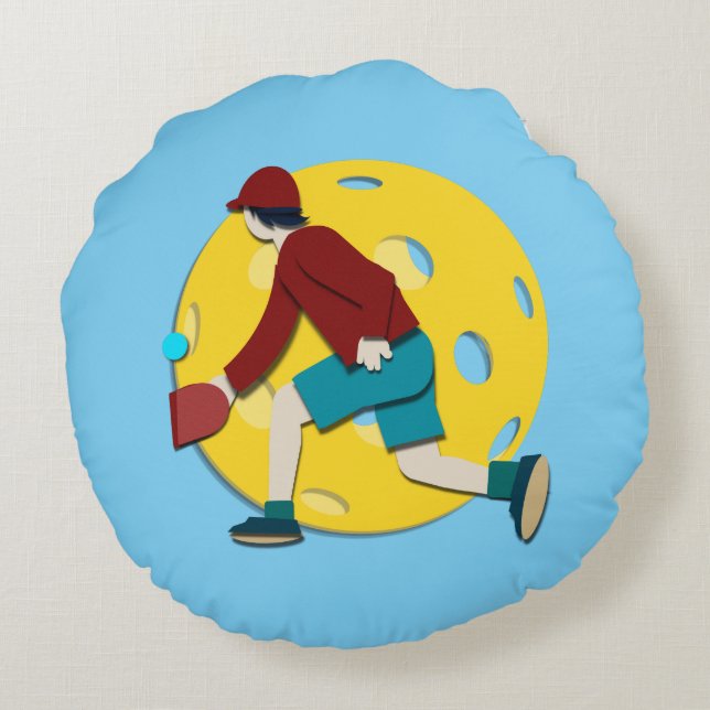 Pickle Ball Round Cushion (Back)