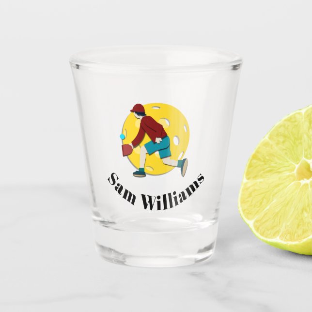 Pickle Ball Shot Glass (Front)