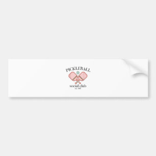 Pickle Ball Social Club EST 1965 Men Women Bumper Sticker