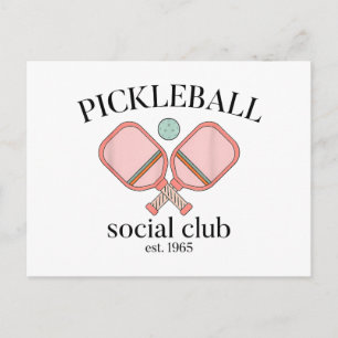 Pickle Ball Social Club EST 1965 Men Women Holiday Postcard