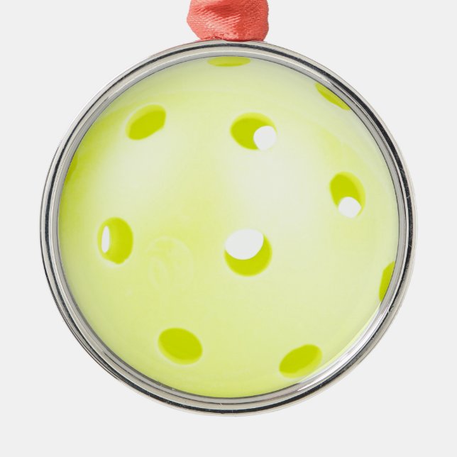 Pickle BAll Yellow Metal Tree Decoration (Front)