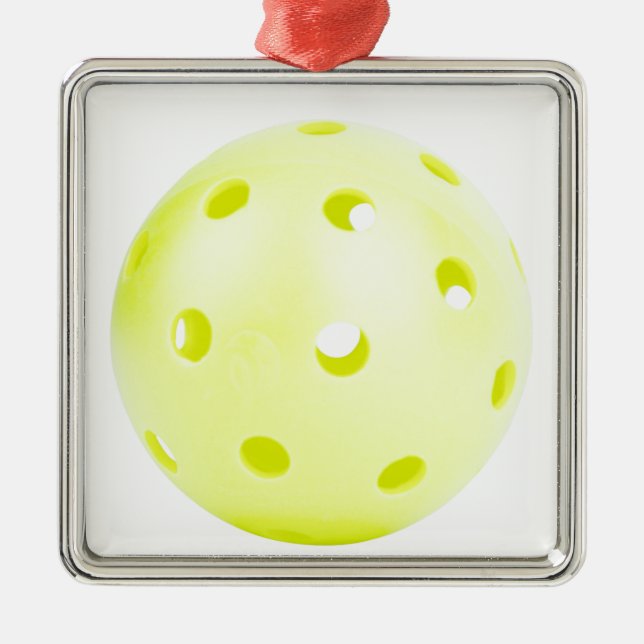 Pickle BAll Yellow Metal Tree Decoration (Front)