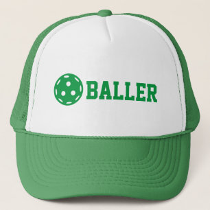 Pickle baller Funny Pickleball Custom Text Trucker Hat