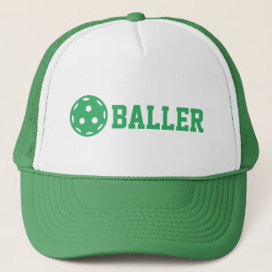 Pickle baller Funny Pickleball Custom Text Trucker Hat