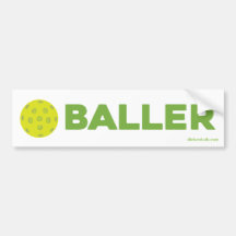 (Pickle)Baller Pickleball Bumper Sticker
