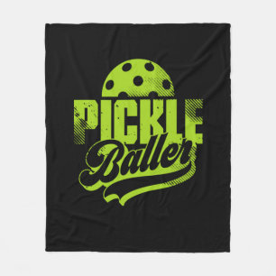 Pickle Baller Pickleball   Fleece Blanket