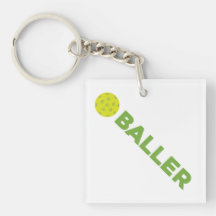 (Pickle)Baller Pickleball Keychain
