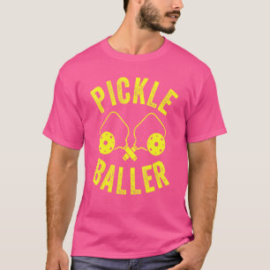 Pickle Baller Rackets Retro Vintage  Pickleball T-Shirt