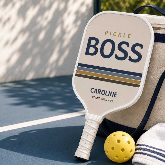 Pickle Boss Funny Retro Pickleball Paddle (Creator Uploaded)