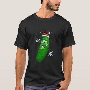Pickle Christmas Lights happy dancing dill pickle  T-Shirt