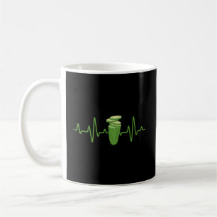 Pickle Cucumber Heartbeat Veggie Pickle Coffee Mug