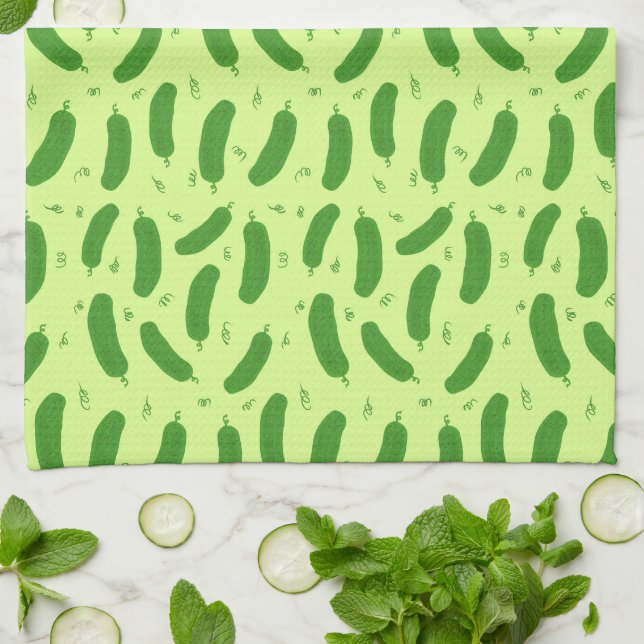 Pickle & Fresh Collection patterned Tea Towel (Folded)