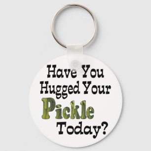 Pickle Hugger Key Ring