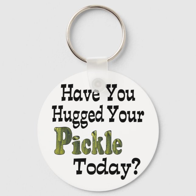 Pickle Hugger Key Ring (Front)
