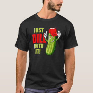 Pickle Humour Pun Dill With It Cucumber Sunglass V T-Shirt