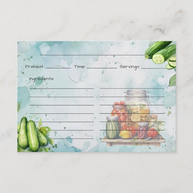 Pickle Jar Recipe Card (Front)
