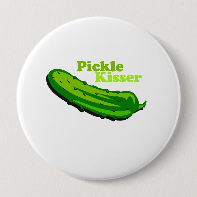 Pickle kisser 10 cm round badge (Front)