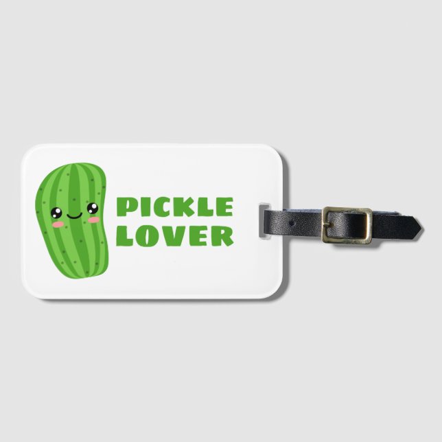 Pickle Lover Luggage Tag (Front Horizontal)