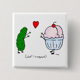 Pickle Loves Ice Cream Button