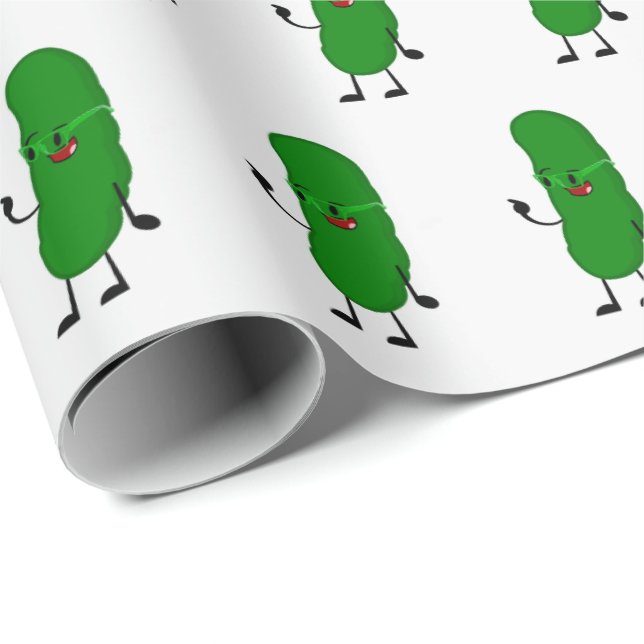 Pickle Person On White Wrapping Paper (Roll Corner)