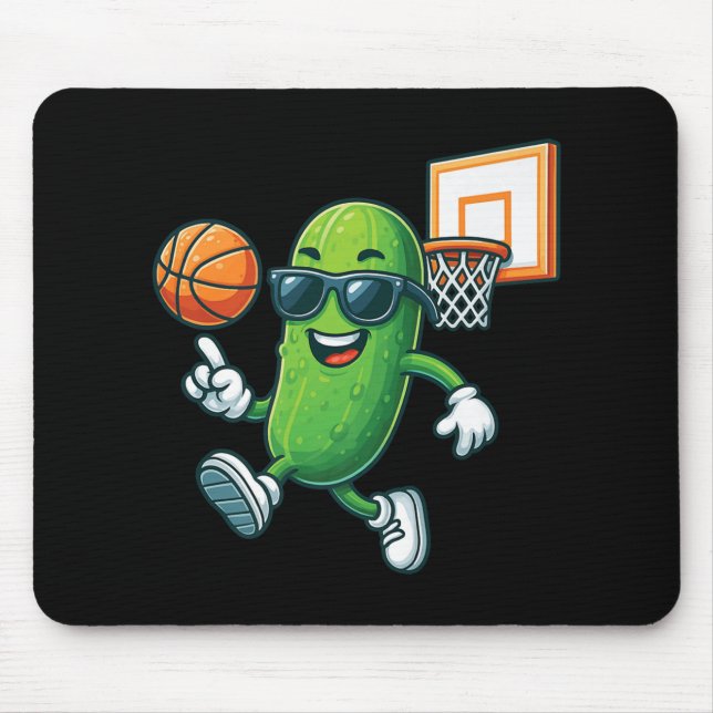 Pickle Playing Basketball Premium  Mouse Mat (Front)