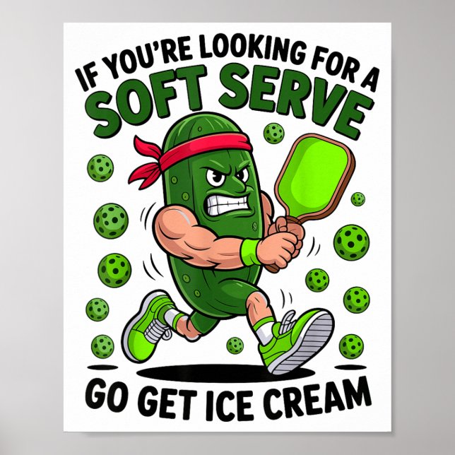 Pickle playing pickle ball funny pickleball lover poster (Front)