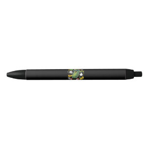 Pickle Playing Pickleball Black Ink Pen