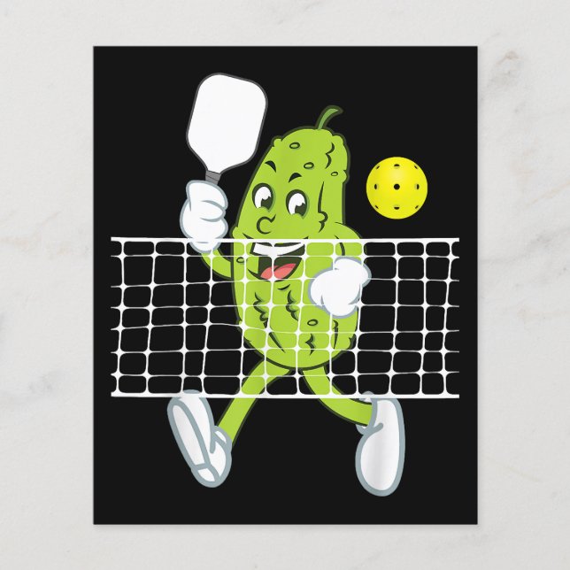 Pickle Playing Pickleball - Funny Pickleball Paddl (Front)