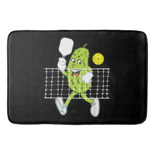 Pickle Playing Pickleball - Funny Pickleball Paddl Bath Mat