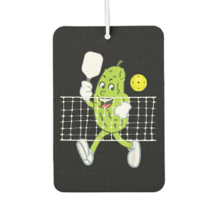 Pickle Playing Pickleball - Funny Pickleball Paddl Car Air Freshener