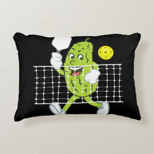 Pickle Playing Pickleball - Funny Pickleball Paddl Decorative Cushion