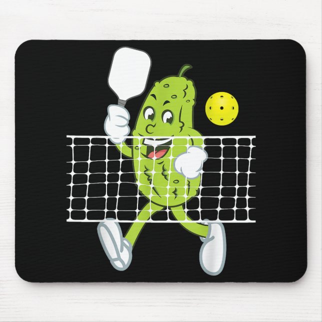 Pickle Playing Pickleball - Funny Pickleball Paddl Mouse Mat (Front)