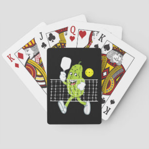 Pickle Playing Pickleball - Funny Pickleball Paddl Playing Cards